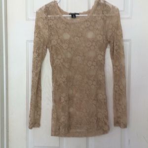 Tan lace shirt